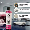 Xxtra Armor Wash & Wax Car Shampoo | High-Foam pH Neutral Formula for Deep Cleaning & Gloss Enhancement