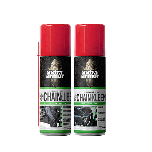 Xxtra Armor Chain Lube (120ml) and Chain Kleen (100ml) Combo Pack for All Bikes