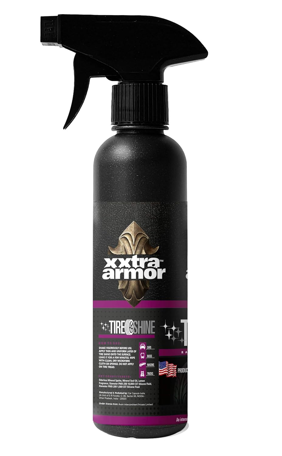 Xxtra Armor Tire Shine || High Gloss Spray for Tires (250ml)