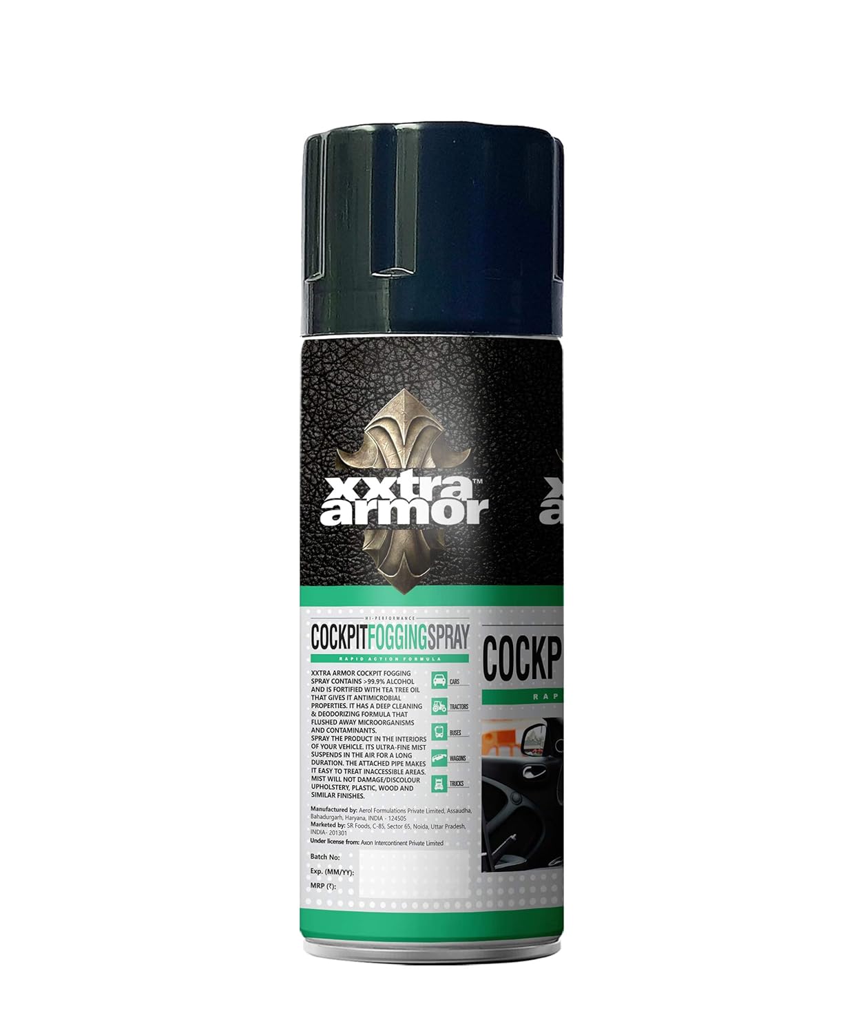 Xxtra Armor Cabin Spray Aromatic Tree Tea Oil Infused Alcohol Based Decontaminant Spray (400ml)