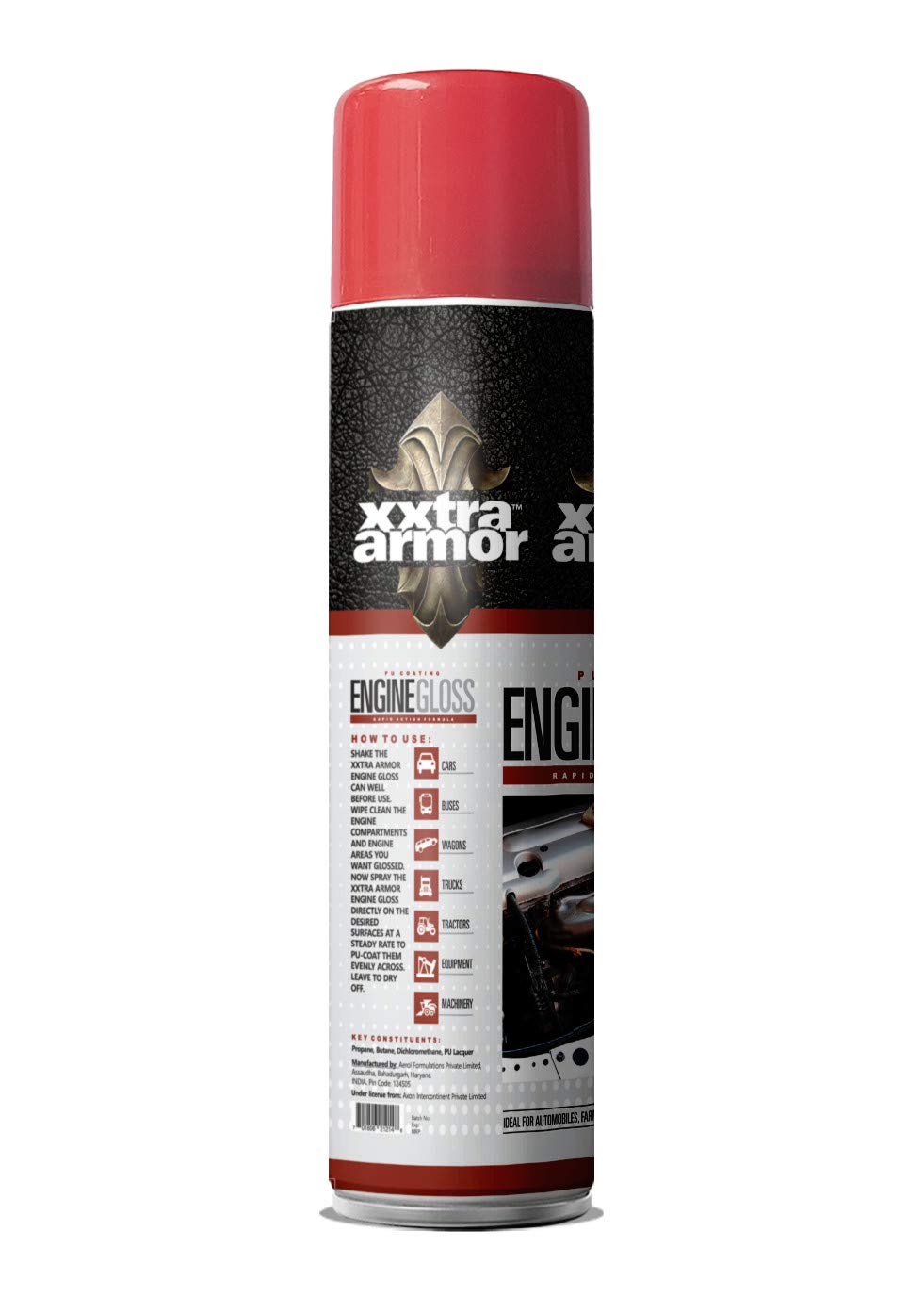 Xxtra Armor Engine Gloss PU Coating - Corrosion Prevention - High Gloss Finish for your Engine Compartment - Repels Dirt and Water (300ml)