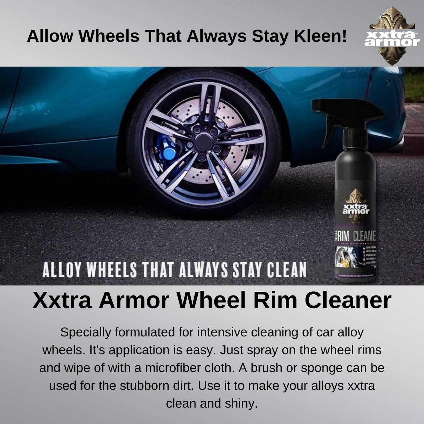 Xxtra Armor Wheel Rim Cleaner for Alloy Wheels (250 ml)