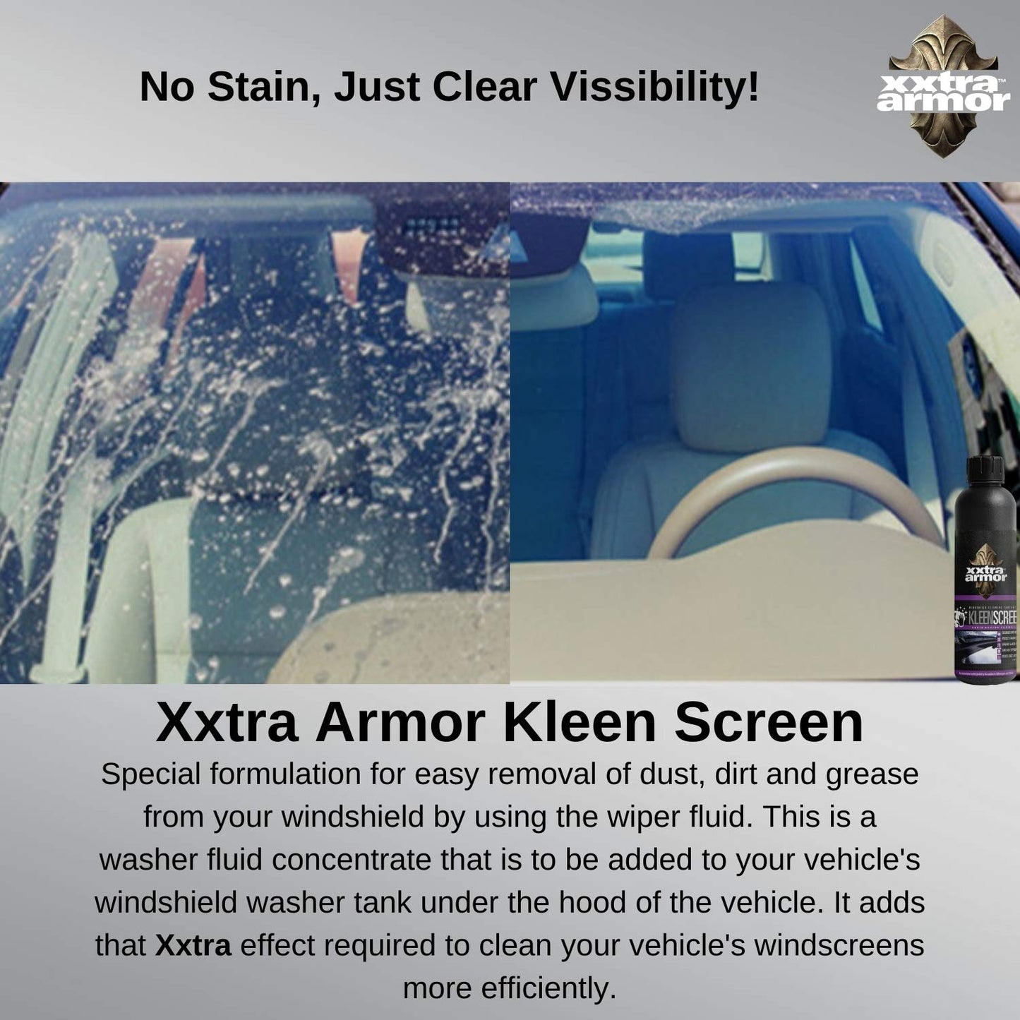 Kleen Screen XXTRA Armor Windshield Washer Concentrate (250ml)