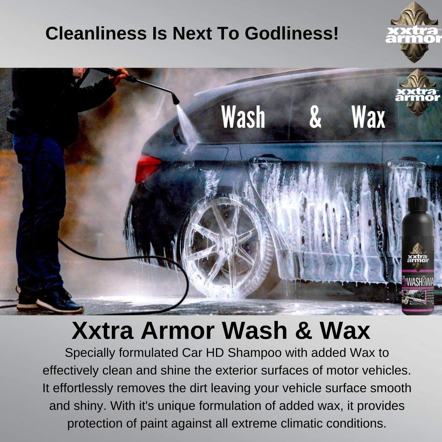 Xxtra Armor Wash & Wax Shampoo for All Vehicles (250ml)