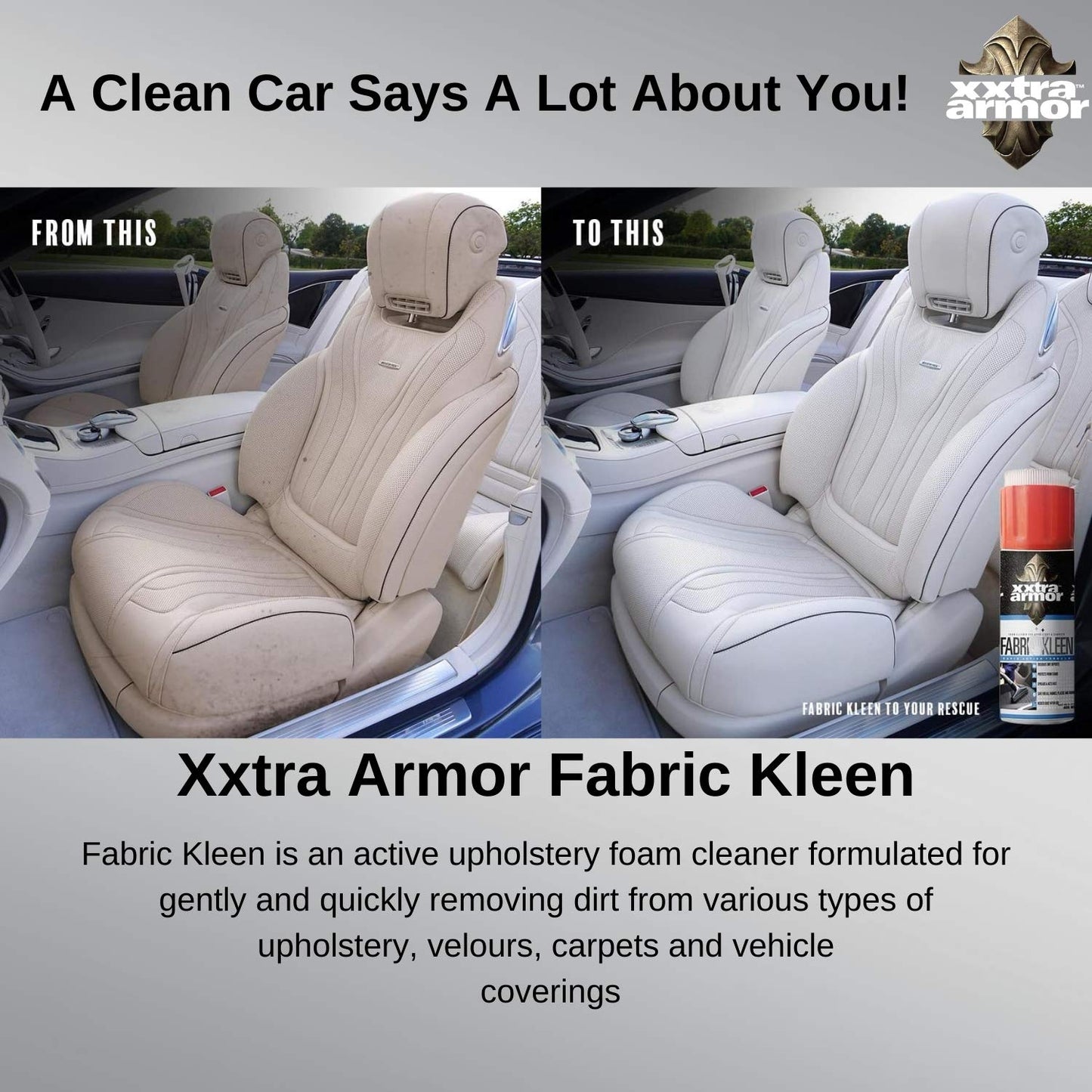 Fabri Kleen (Foam Based) Car Upholstery Cleaner XXTRA Armor (400ml)