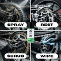 Xxtra Armor Motorcycle Chain Cleaner | Fast-Acting Degreaser for Chains, Sprockets & Drivetrain Components