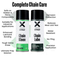 Xxtra Armor Motorcycle Chain Care Kit | Chain Cleaner & Chain Lubricant Combo for Complete Chain Maintenance