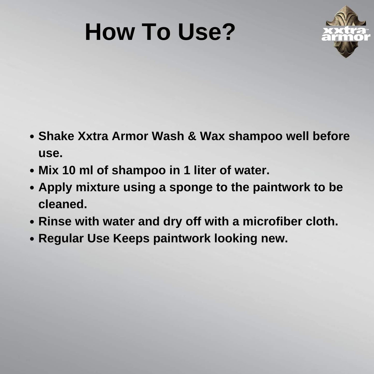 Xxtra Armor Wash & Wax Shampoo for All Vehicles (250ml)